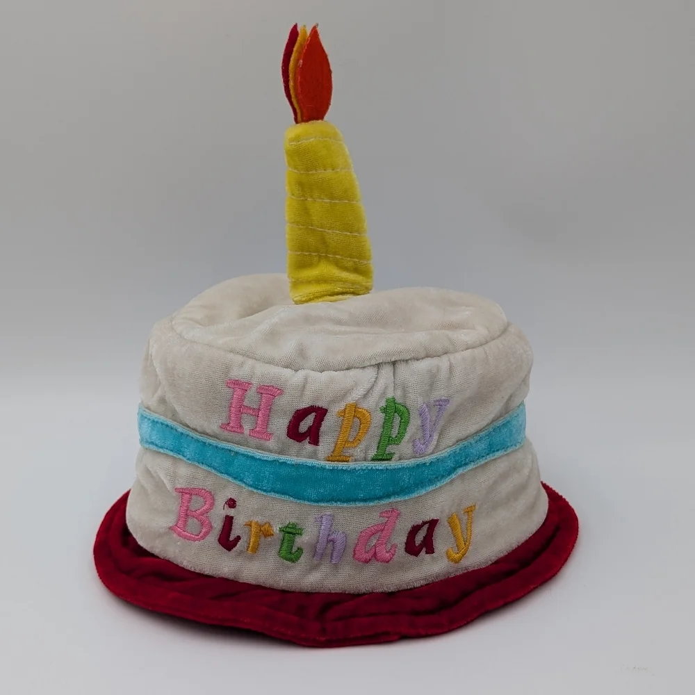 Birthday Cake Hat with Candle Topper